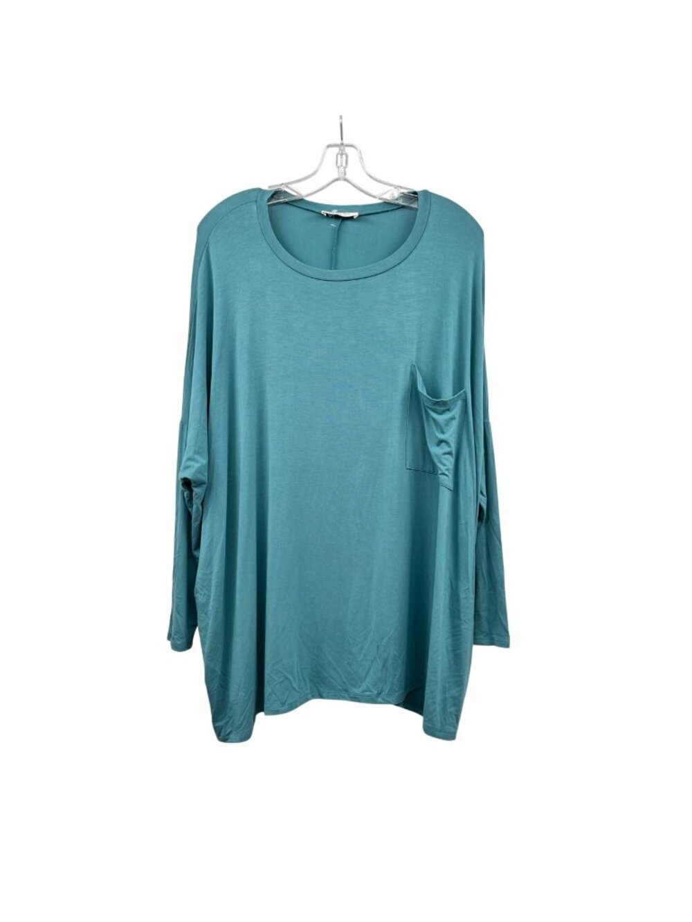 Zenana Womens Oversized Tunic Top Long Sleeve Sea Mist Size Large
